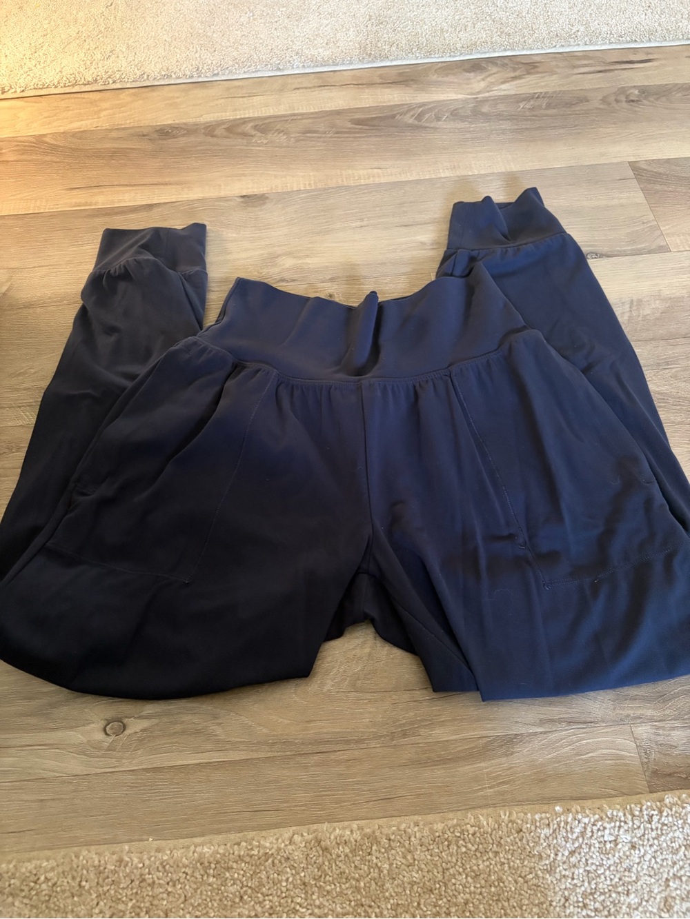 Athleta Salutation High Rise Jogger Powervita Pants Navy Blue Women's Size XS